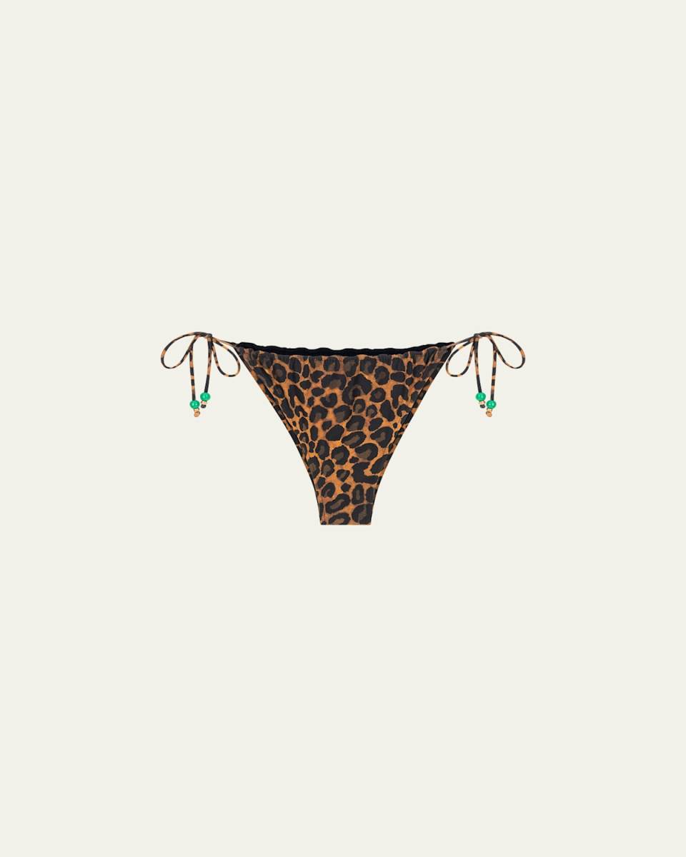 Taini Leopard Beads Bikini Bottoms